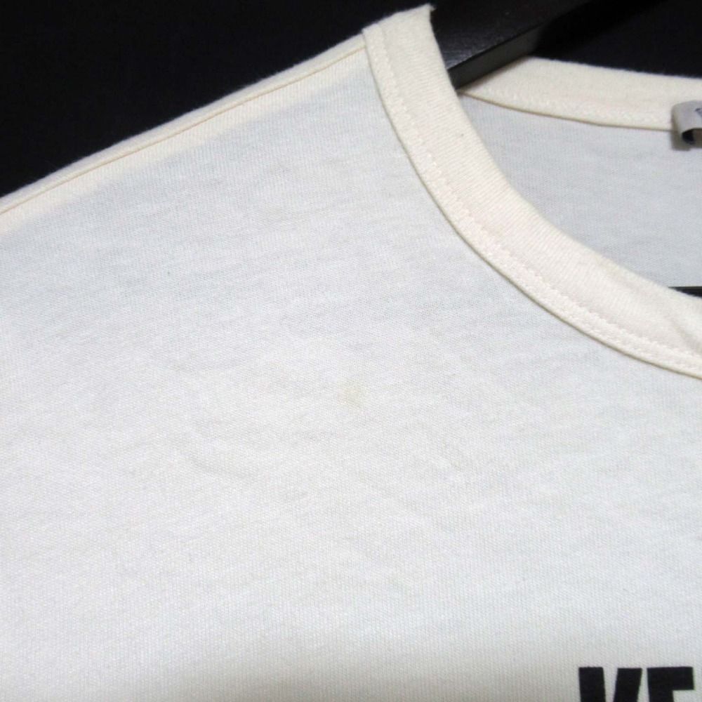 Moncler Message Print Long Sleeve T-Shirt Long T S Ivory — view 9