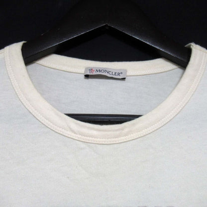 Moncler Message Print Long Sleeve T-Shirt Long T S Ivory — view 8