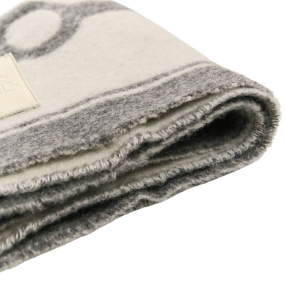 Hermes Molle Cashmere Scarf Shawl Gray Yvoire — view 6