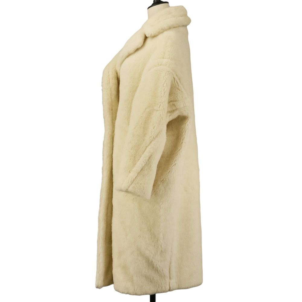 Max Mara Tedgirl Teddy Bear Coat XS White — view 3