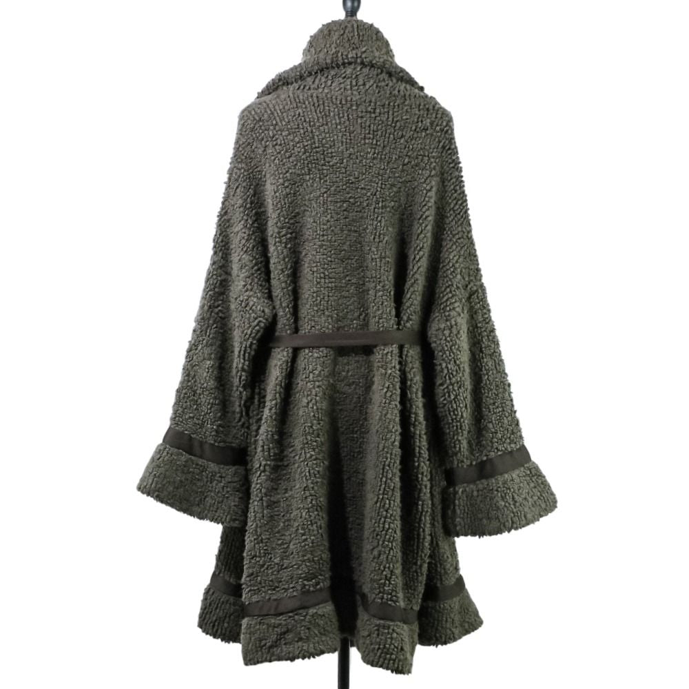 Chanel Cashmere Knit Gown Coat Gray — view 4