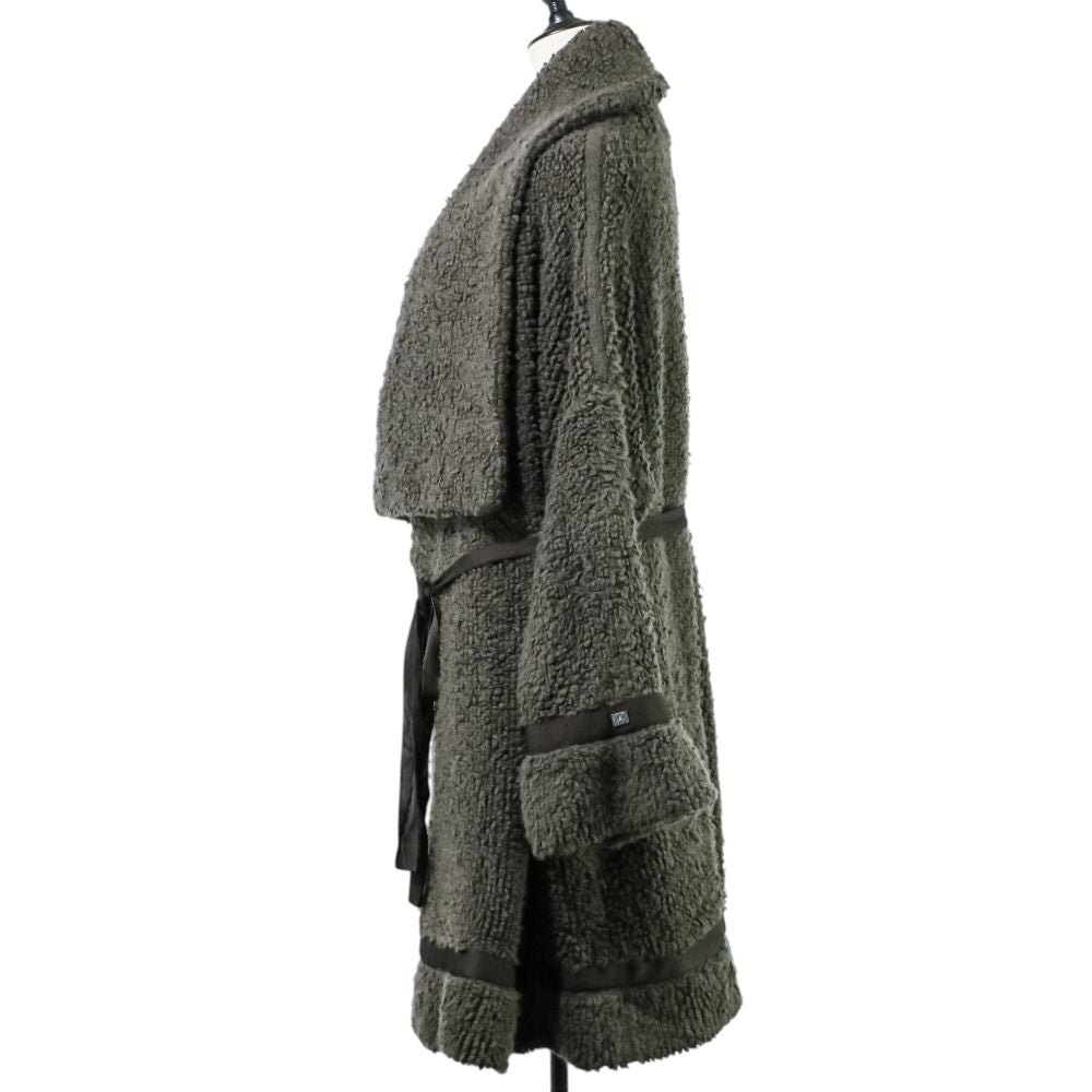 Chanel Cashmere Knit Gown Coat Gray — view 3