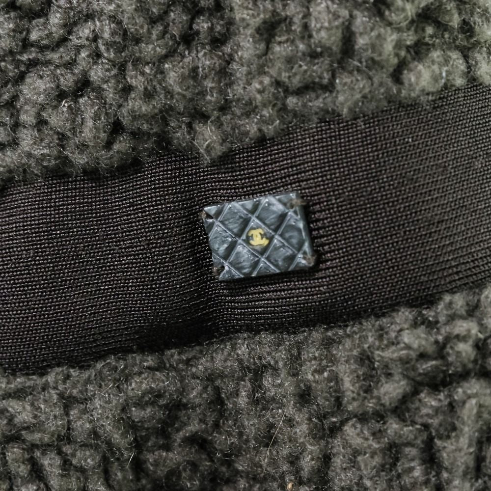 Chanel Cashmere Knit Gown Coat Gray — view 8
