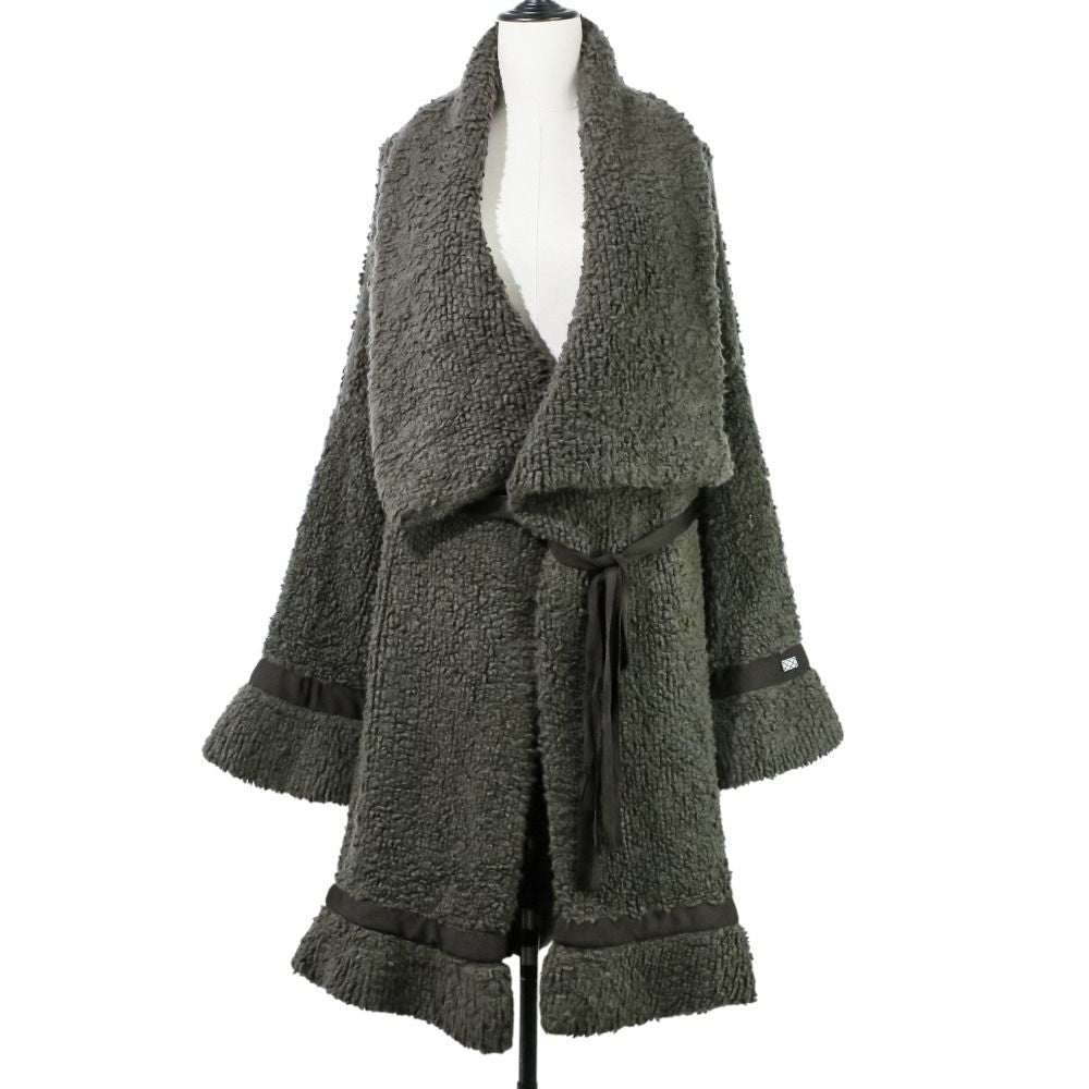 Chanel Cashmere Knit Gown Coat Gray