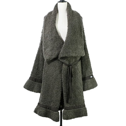 Chanel Cashmere Knit Gown Coat Gray