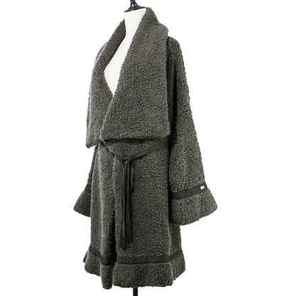 Chanel Cashmere Knit Gown Coat Gray — view 2