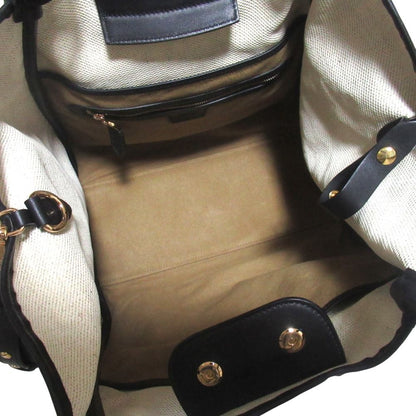 Max Mara Maxmara Marine 2-Way Tote Shoulder Bag Beige Black — view 6