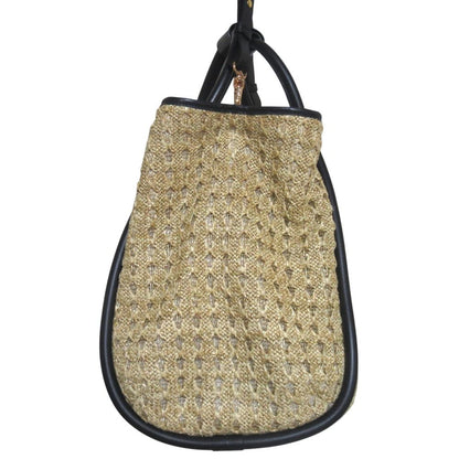Max Mara Maxmara Marine 2-Way Tote Shoulder Bag Beige Black — view 4