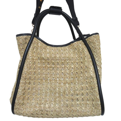 Max Mara Maxmara Marine 2-Way Tote Shoulder Bag Beige Black — view 2
