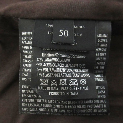 Gucci GG Guccissima Signature Gradient Zip Up Leather Jacket 50 Brown — view 8