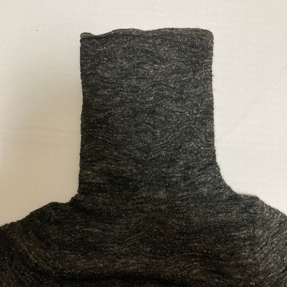 Chanel Turtleneck Sheer Knit Sweater Black 36 Gray — view 5