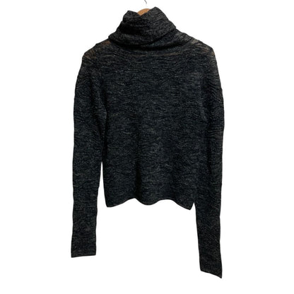 Chanel Turtleneck Sheer Knit Sweater Black 36 Gray — view 2