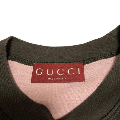 Gucci Script Logo Print T-Shirt S 175 Pink Black — view 5