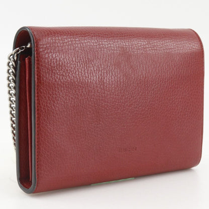 Gucci Dionysus Shoulder Calf Red Chain Wallet — view 3