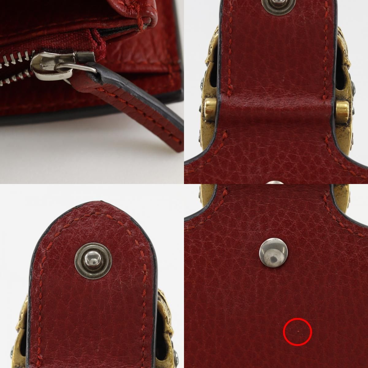 Gucci Dionysus Shoulder Calf Red Chain Wallet — view 8