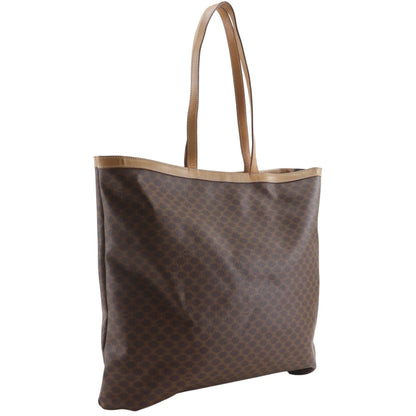 Celine Vintage Macadam Pattern Brown Tote — view 3