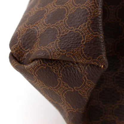 Celine Vintage Macadam Pattern Brown Tote — view 4