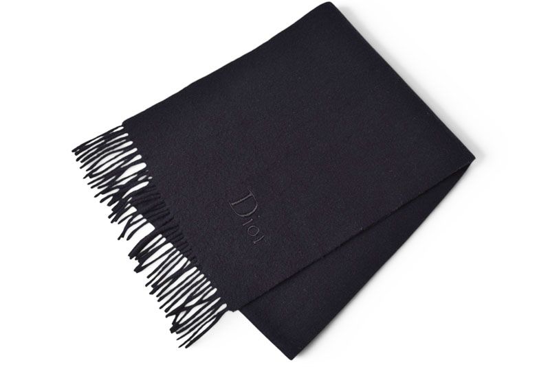 Dior Scarf Vintage Winter Wool Black