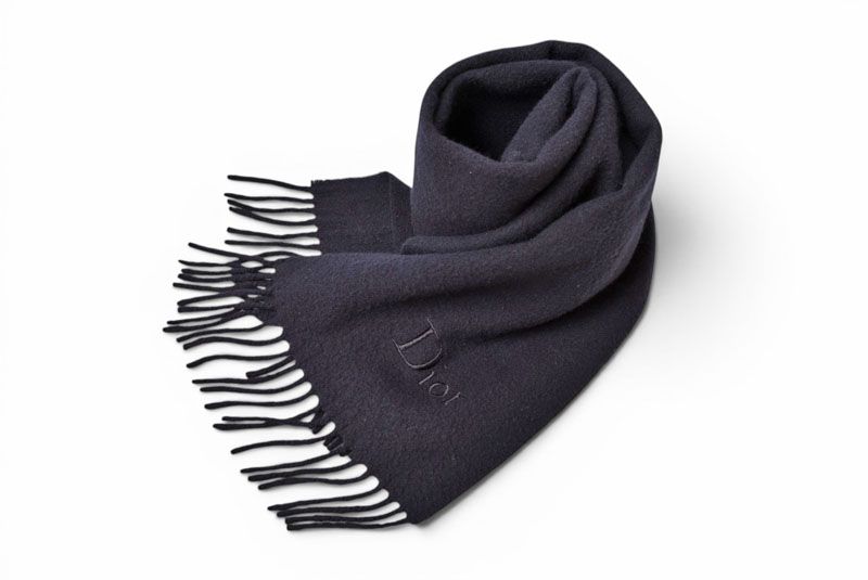 Dior Scarf Vintage Winter Wool Black — view 4
