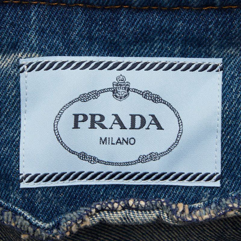 Prada No Denim Jacket 42 Blue Indigo Cotton — view 5