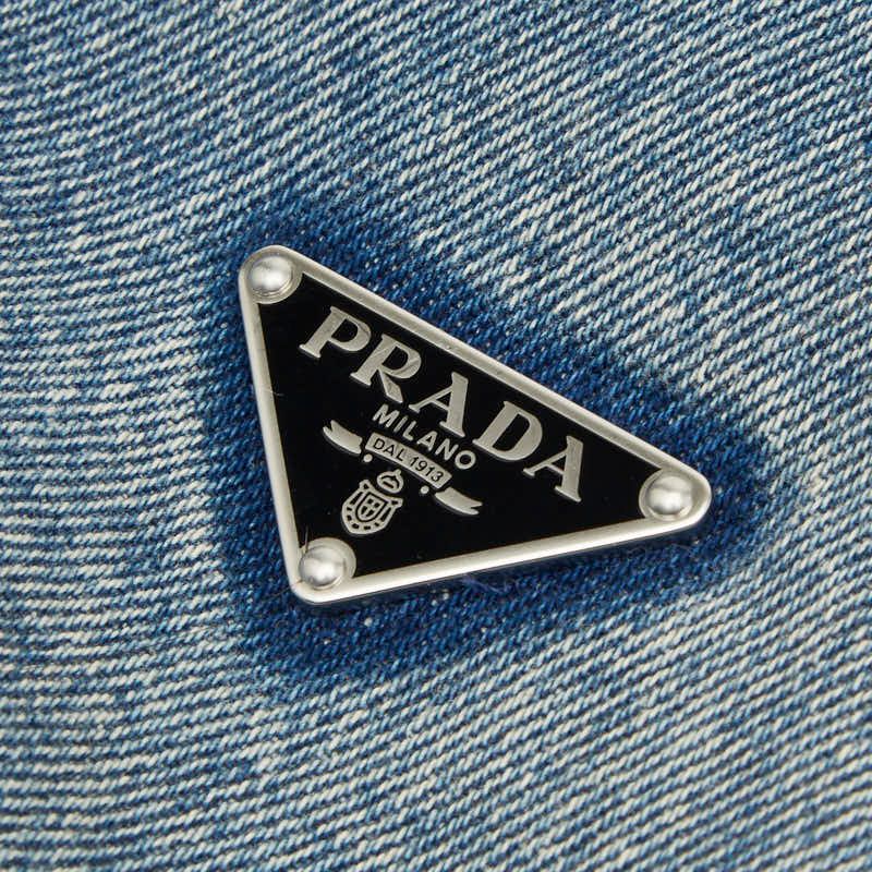 Prada No Denim Jacket 42 Blue Indigo Cotton — view 4