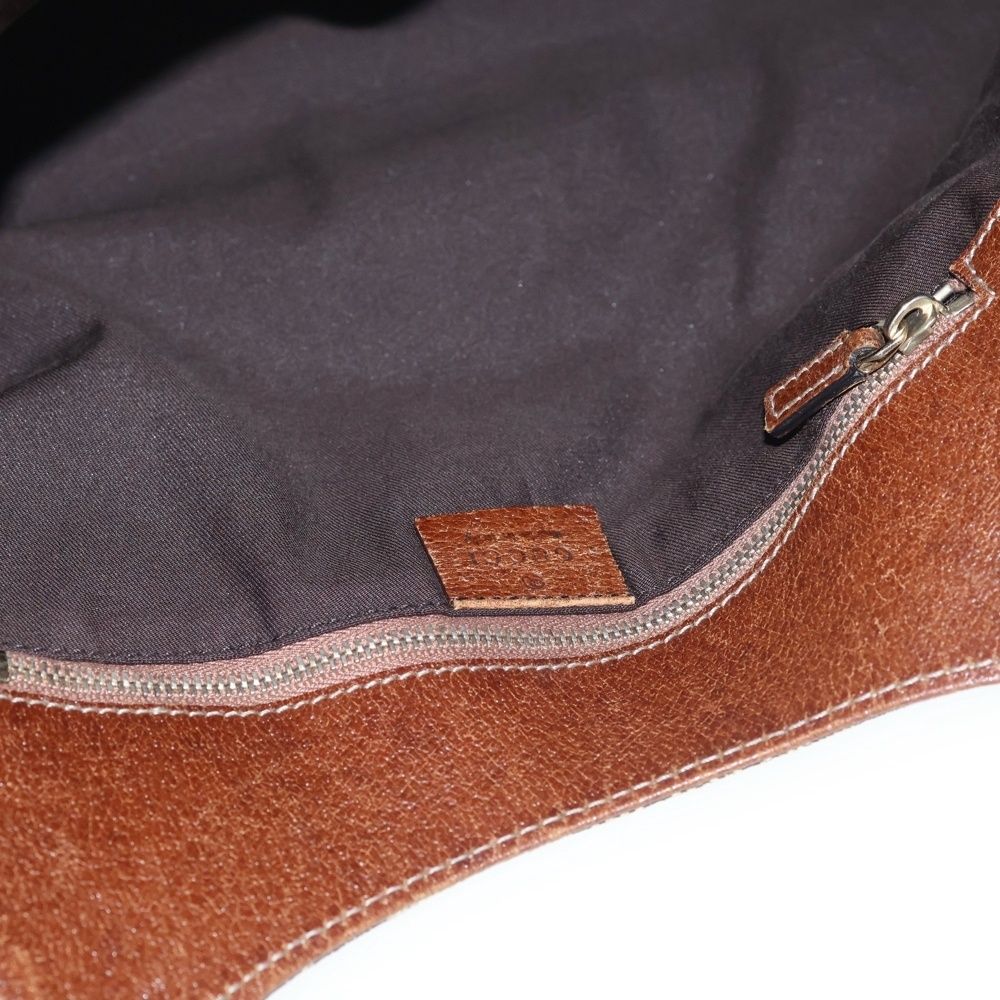 Gucci Bamb GG Canvas Tote Brown Beige Leather Gold — view 4