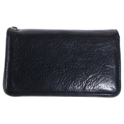 Chrome Hearts 1 Zip Heart Button Leather Wallet Black — view 2