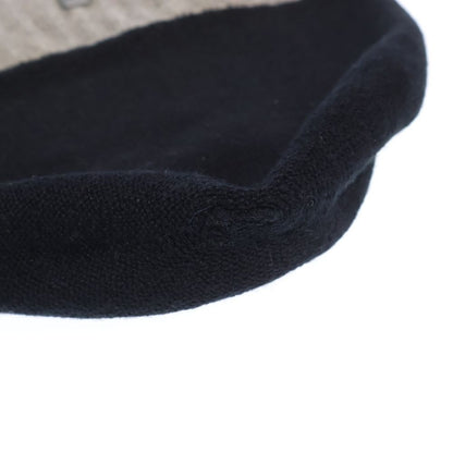 Chanel CC Logo Knit Hat Beanie Gray Black — view 7