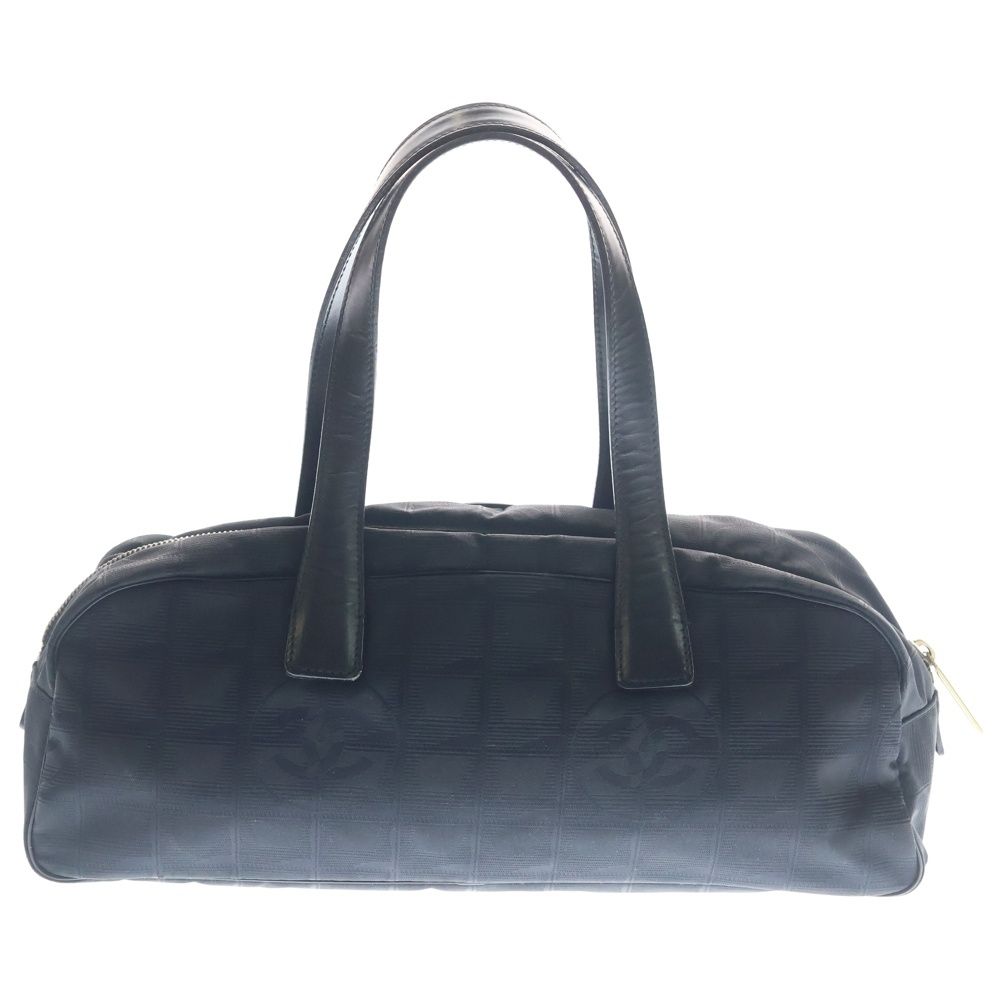 Chanel New Travel Line CC Logo Nylon Leather Hand Mini Boston Bag Black — view 2