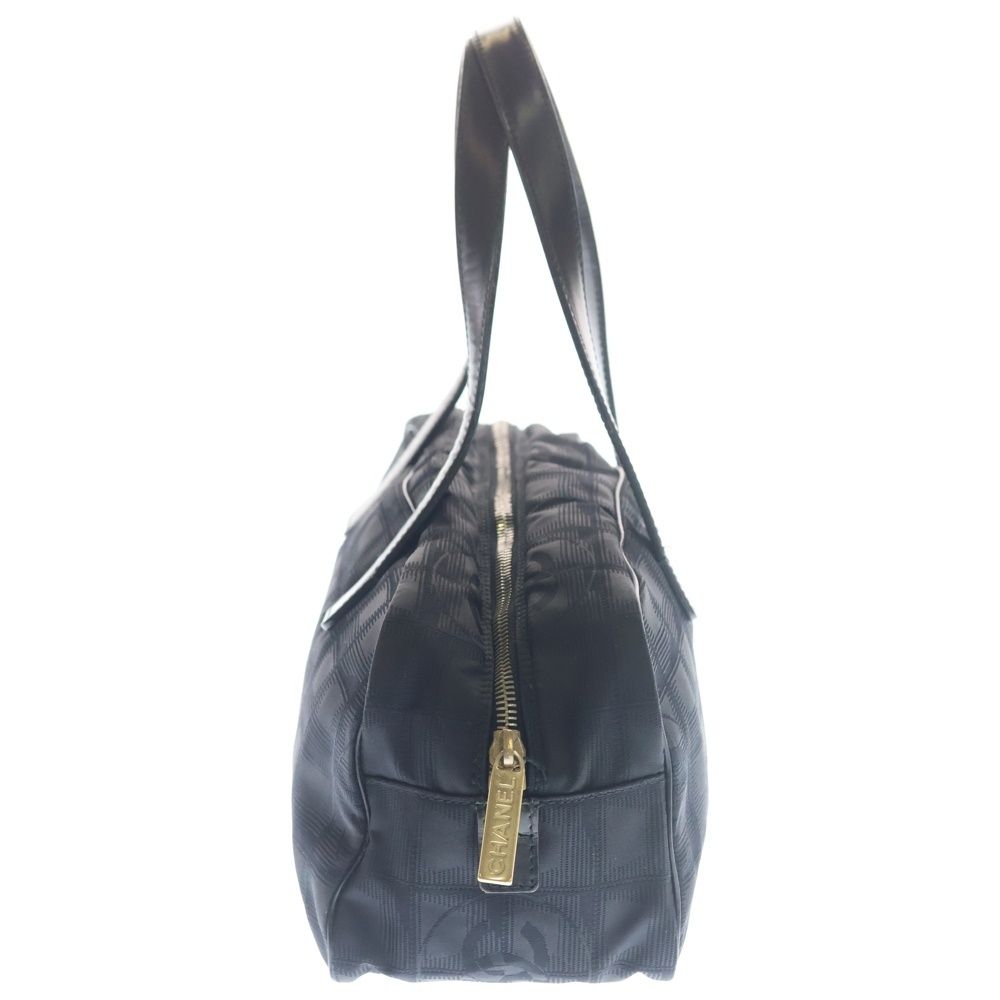 Chanel New Travel Line CC Logo Nylon Leather Hand Mini Boston Bag Black — view 3