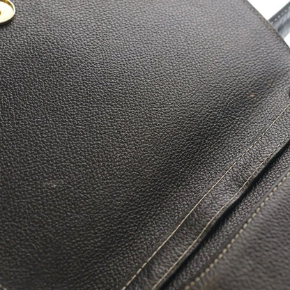 Saint Laurent Yves Cassandra Logo Leather Shoulder Bag Gold Black — view 5