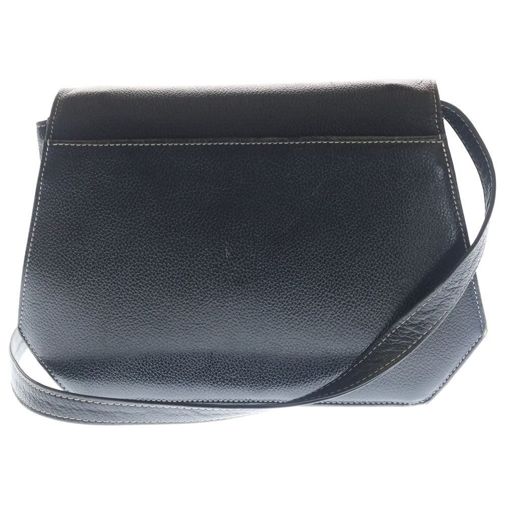 Saint Laurent Yves Cassandra Logo Leather Shoulder Bag Gold Black — view 2