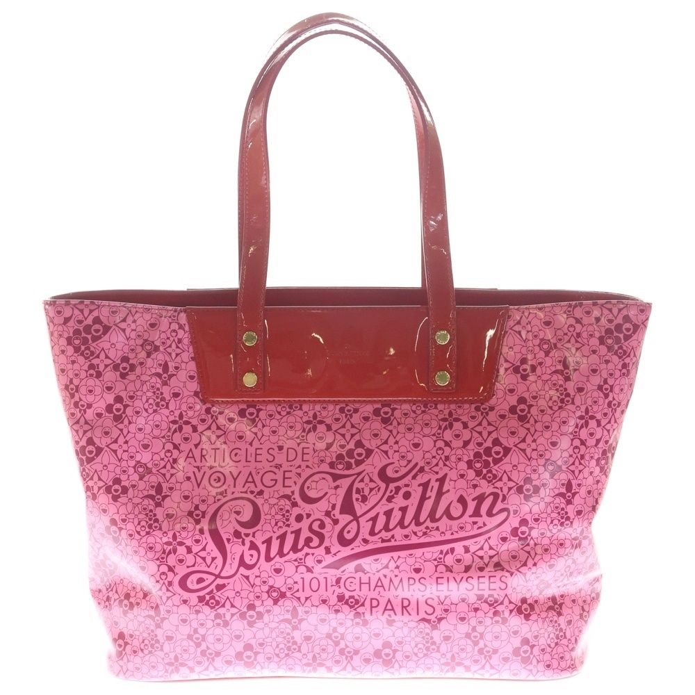 Louis Vuitton Beach Line Cosmic PM Tote Red Pink Patent Gold