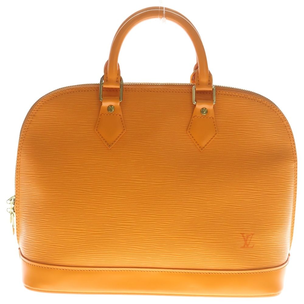 Louis Vuitton Epi Alma PM Handbag Orange Leather Gold