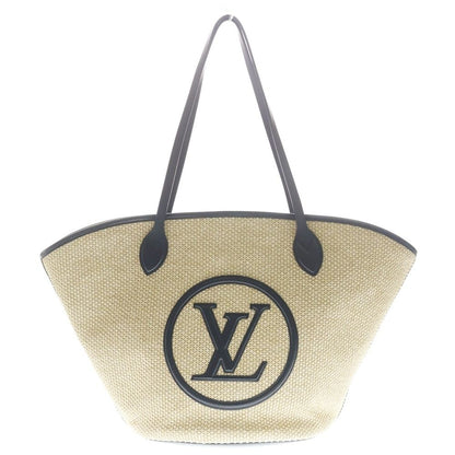 Louis Vuitton Saint Jacques Knit Raffia Noir Beige Tote