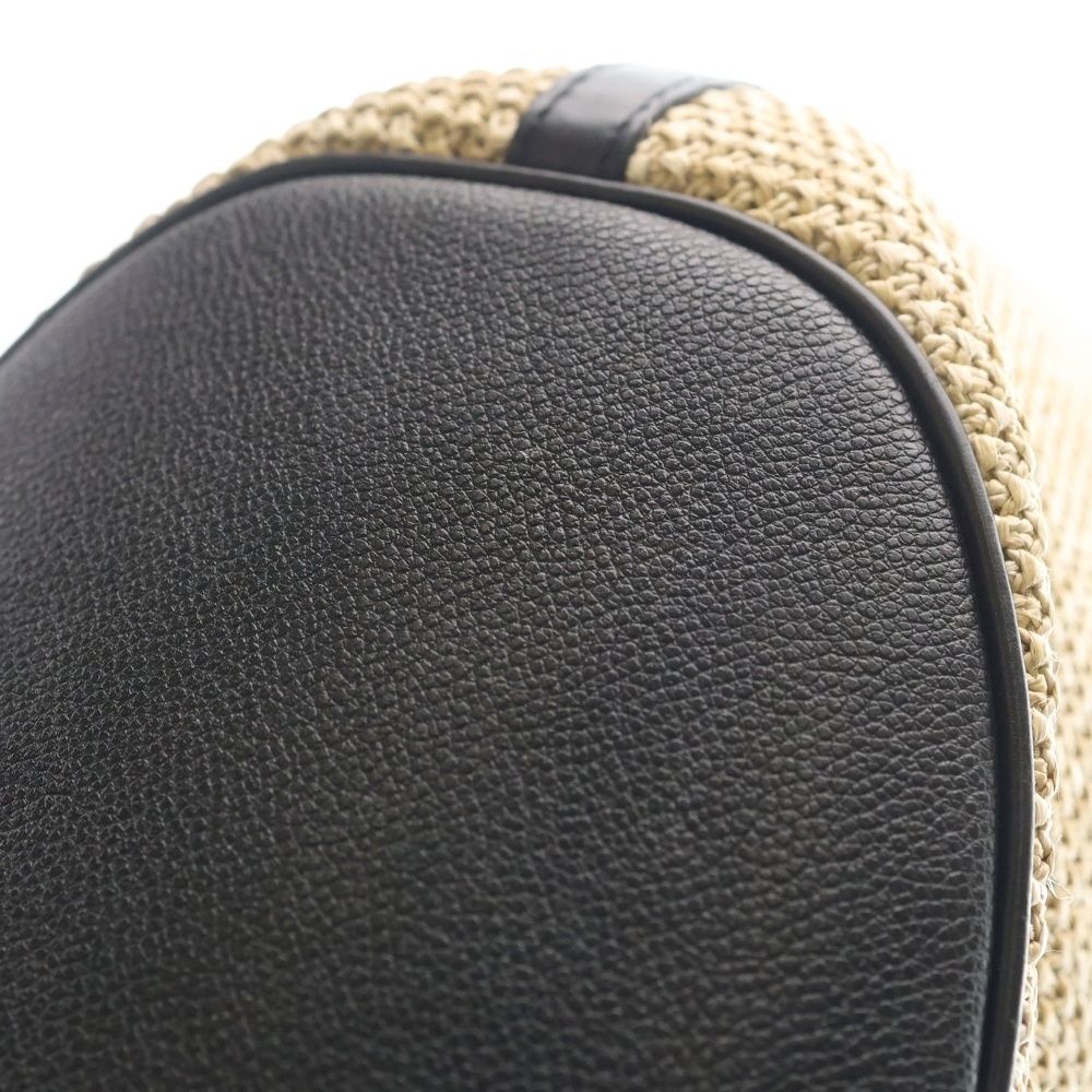 Louis Vuitton Saint Jacques Knit Raffia Noir Beige Tote — view 5