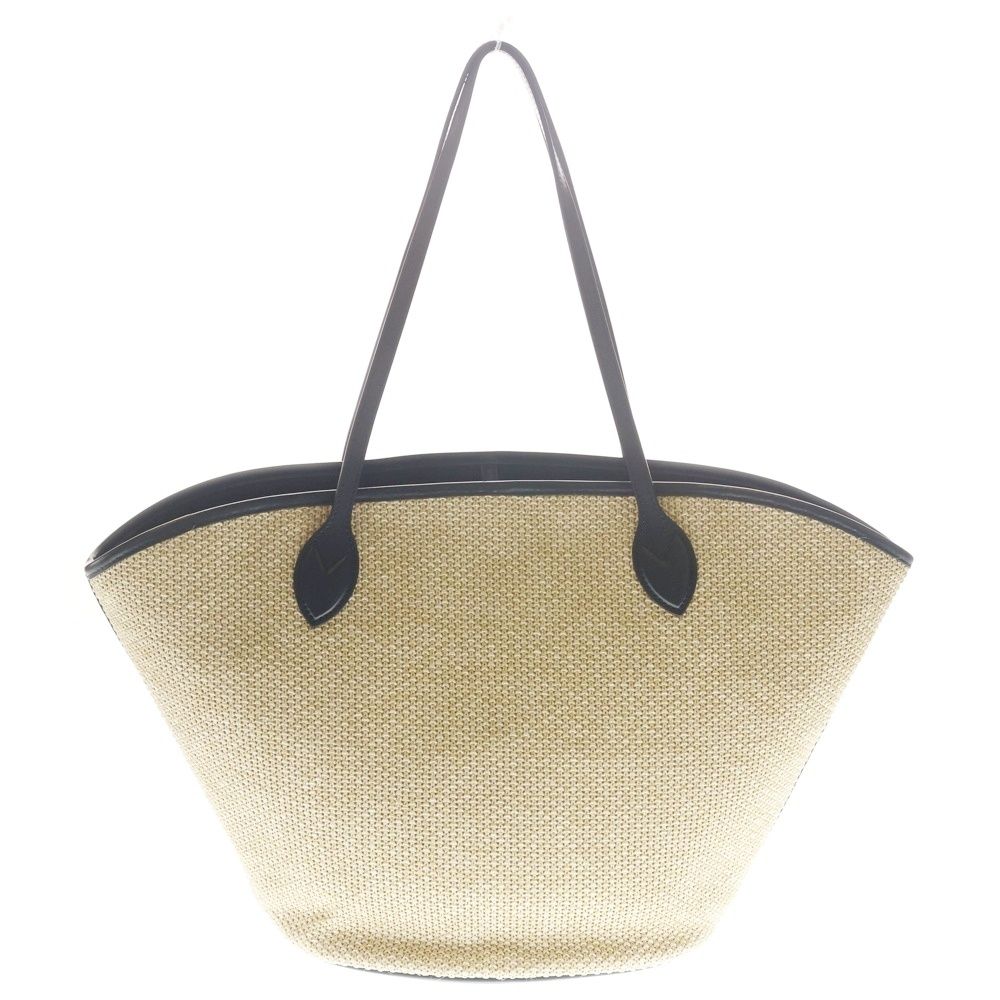 Louis Vuitton Saint Jacques Knit Raffia Noir Beige Tote — view 2