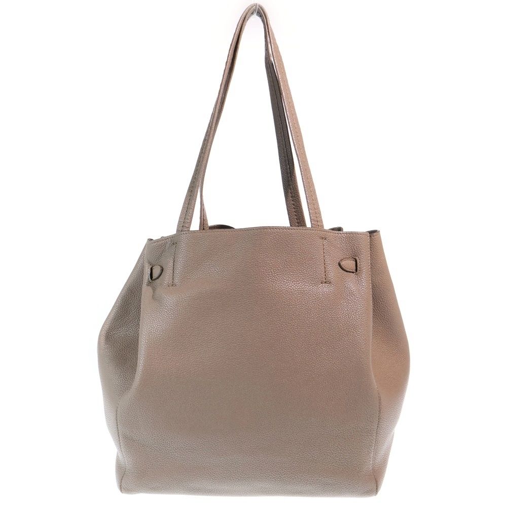Celine Cabas Phantom Tote Gray Brown Leather Gold — view 2