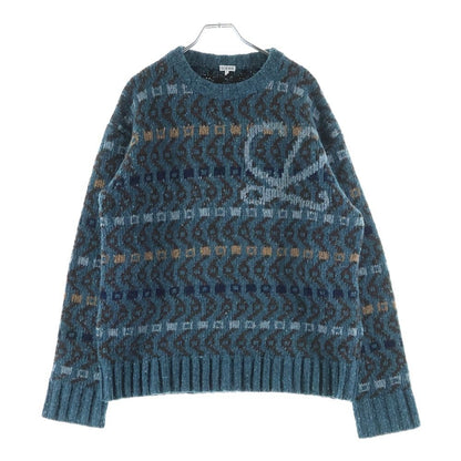 Loewe Geometric Crew Neck Sweater Blue