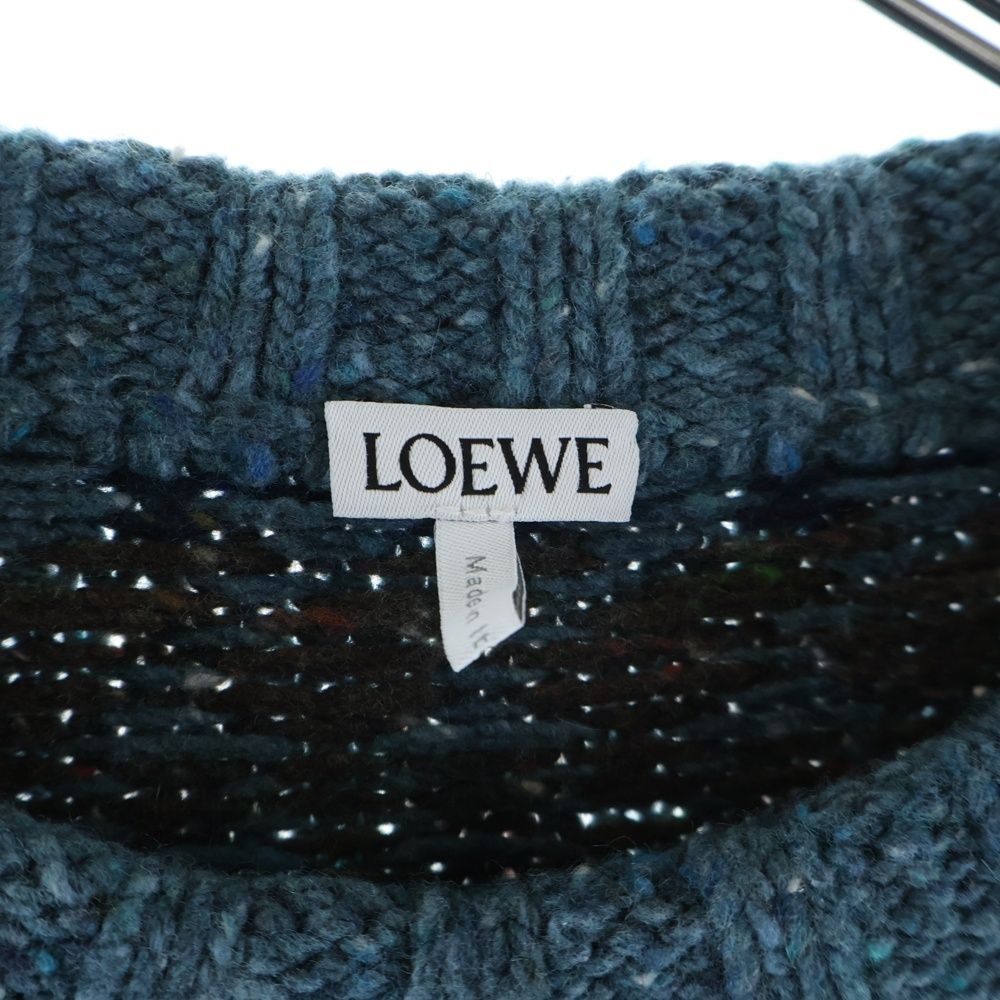 Loewe Geometric Crew Neck Sweater Blue — view 7