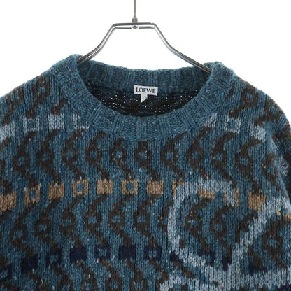 Loewe Geometric Crew Neck Sweater Blue — view 3