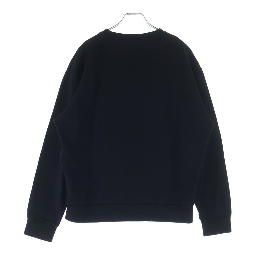 Prada Technical Cotton Triangle Plate Crew Neck Sweatshirt Black — view 2