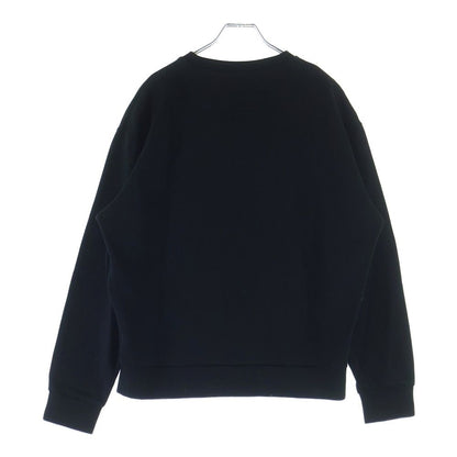 Prada Technical Cotton Triangle Plate Crew Neck Sweatshirt Black — view 2