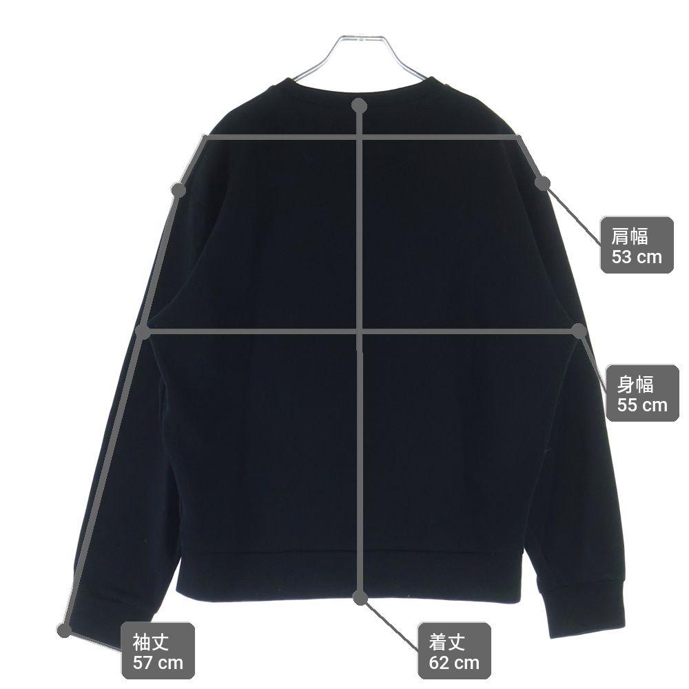 Prada Technical Cotton Triangle Plate Crew Neck Sweatshirt Black — view 9