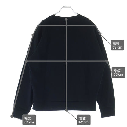 Prada Technical Cotton Triangle Plate Crew Neck Sweatshirt Black — view 9