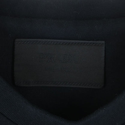 Prada Technical Cotton Triangle Plate Crew Neck Sweatshirt Black — view 6