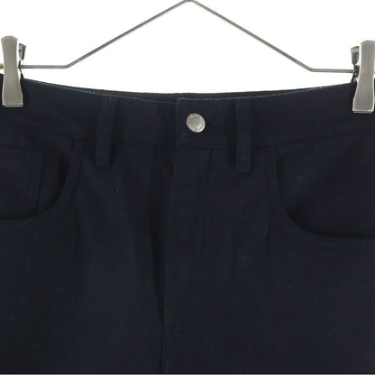 Prada Triangle Plate Wool Straight Pants Black — view 3