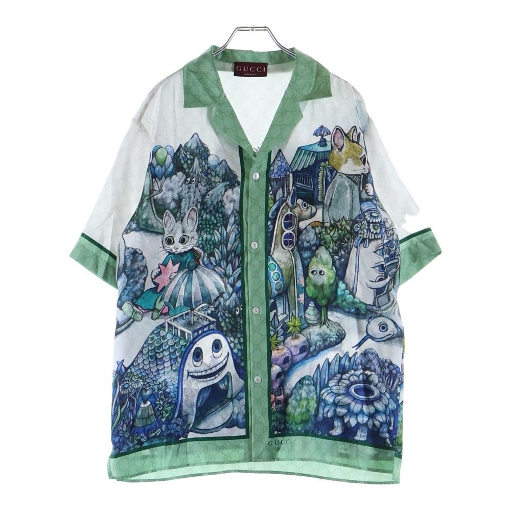 Gucci Higuchi Yuko Rayon Short Sleeve Shirt All Over Pattern