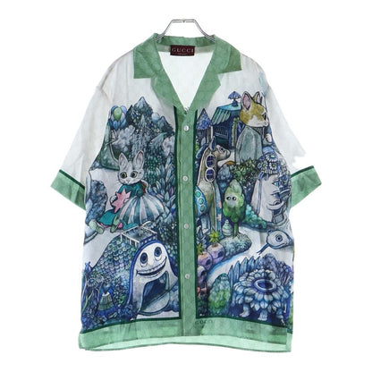Gucci Higuchi Yuko Rayon Short Sleeve Shirt All Over Pattern
