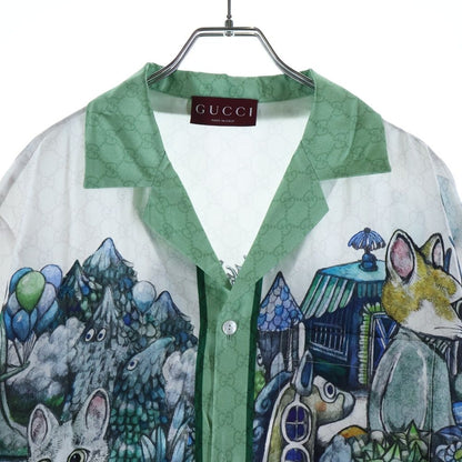 Gucci Higuchi Yuko Rayon Short Sleeve Shirt All Over Pattern — view 3